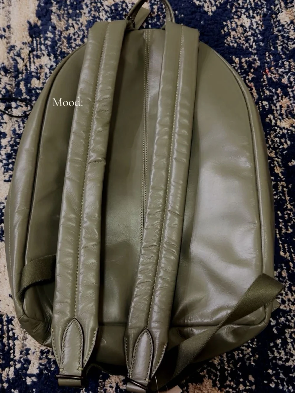 Coach Olive Leather Backpack in Military Green